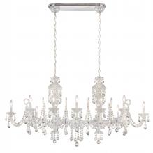Schonbek 1870 S6912-40R - Sterling Linear 12 Light 120V Chandelier in Polished Silver with Radiance Crystal